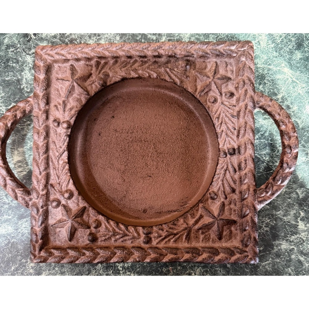 Rustic Cast Iron Candle Holder – Star and Pine, Farmhouse Decor